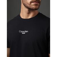 Camiseta Masculina Logo Calvin Klein Jeans - Preto