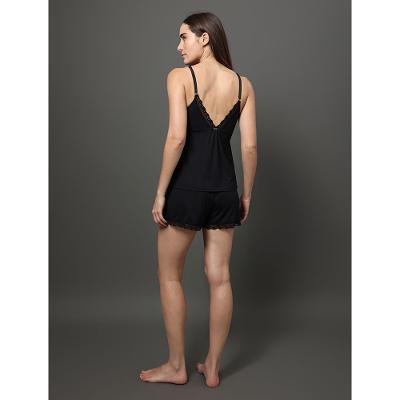 Pijama Feminino Short Doll Modal Lace Calvin Klein Underwear - Preto