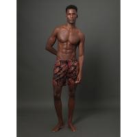 Shorts D'Água Masculino Elástico Folhas Calvin Klein Swimwear - Vermelho Escuro - 3