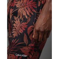 Shorts D'Água Masculino Elástico Folhas Calvin Klein Swimwear - Vermelho Escuro