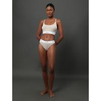 Calcinha Tanga Modal Ribana Modern Calvin Klein Underwear - Areia - 1
