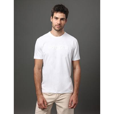 Camiseta Masculina Embossed Color Calvin Klein - Branco 2