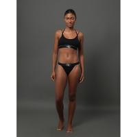 Calcinha Fio Dental Cotton Monogram Calvin Klein Underwear - Preto - 1