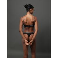 Calcinha Fio Dental Cotton Monogram Calvin Klein Underwear - Preto - 2