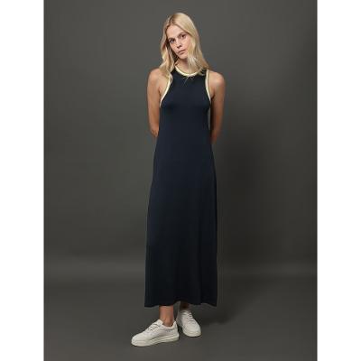 Vestido Feminino Retilínea em Contraste Calvin Klein Jeans - Marinho