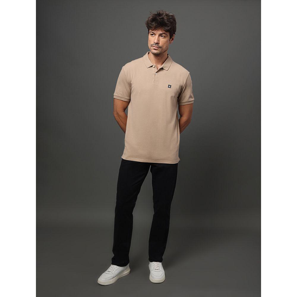 Polo Masculina Premium Calvin Klein Jeans - Caqui Medio - 3