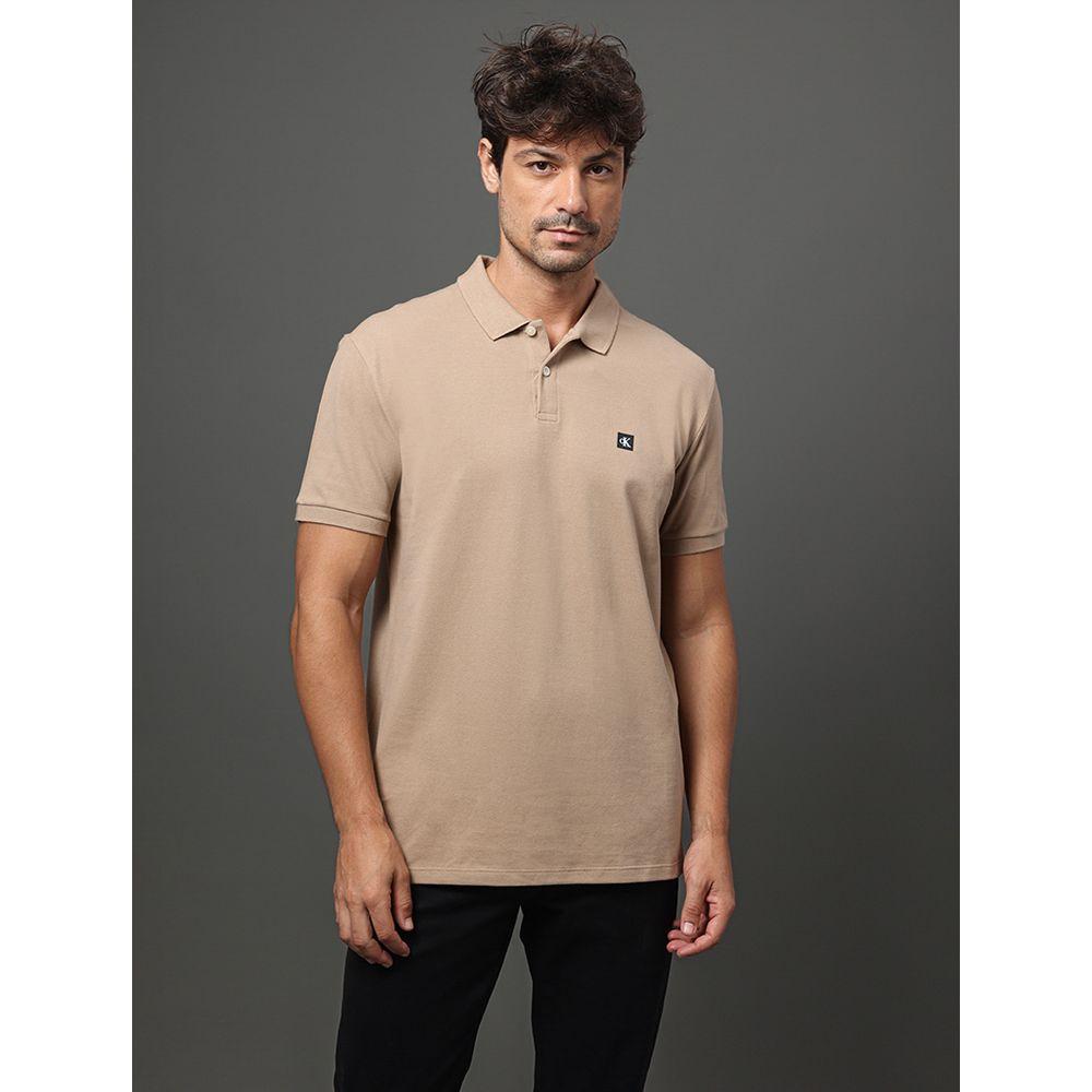 Polo Masculina Premium Calvin Klein Jeans - Caqui Medio - 1