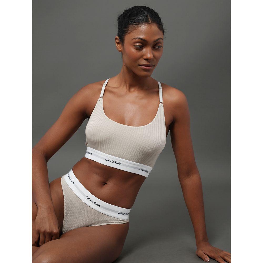 Top Nadador Feminino Modal Modern Calvin Klein Underwear - Areia - 5