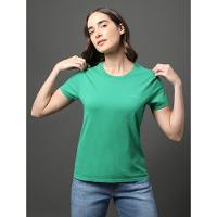 Camiseta Feminina Micrologo Peito Calvin Klein Jeans - Verde Médio - 3