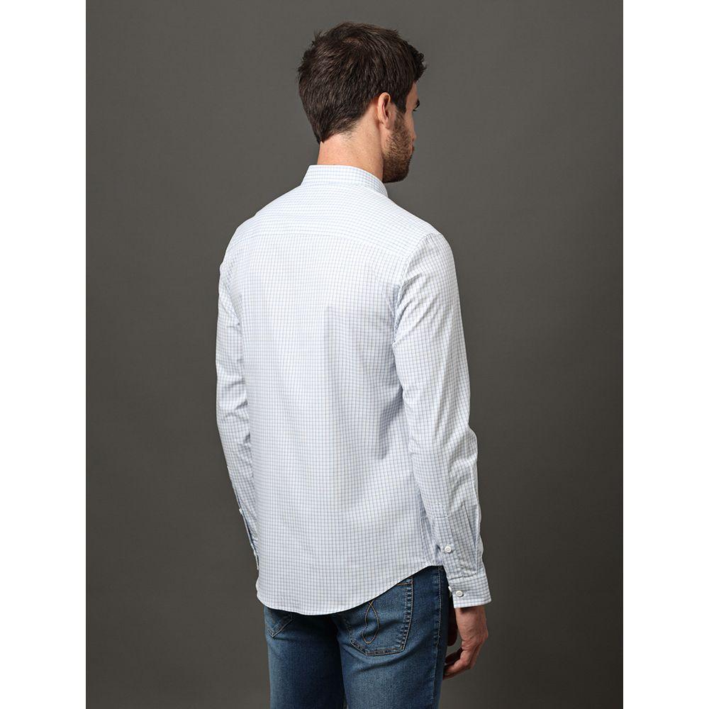 Camisa Masculina Slim Classic Check Calvin Klein Jeans - Branco - 2