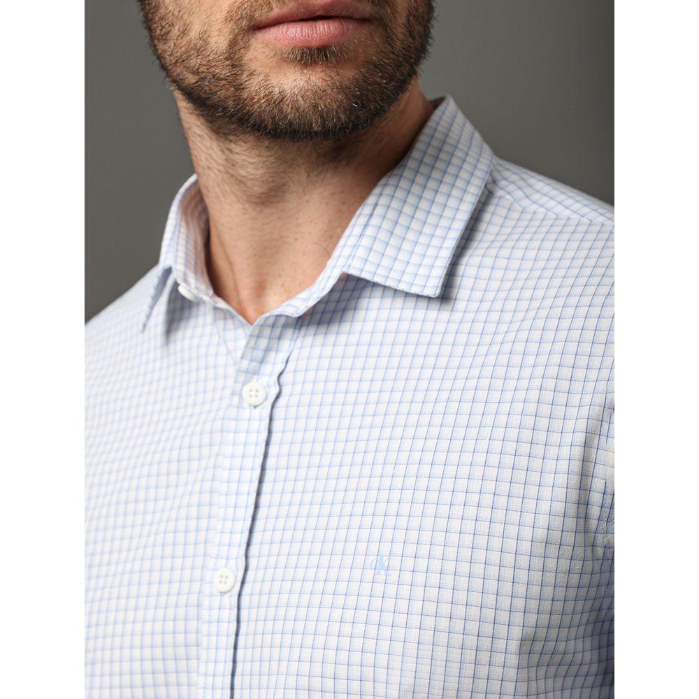 Camisa Masculina Slim Classic Check Calvin Klein Jeans - Branco - 4