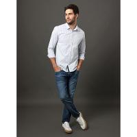 Camisa Masculina Slim Classic Check Calvin Klein Jeans - Branco - 5