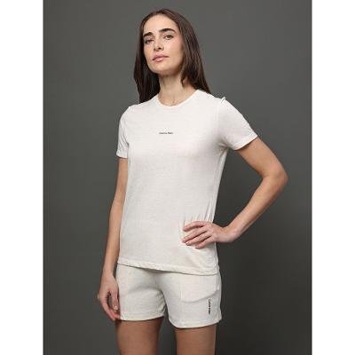 Camiseta Feminina Linen Lounge Calvin Klein Underwear - Off White