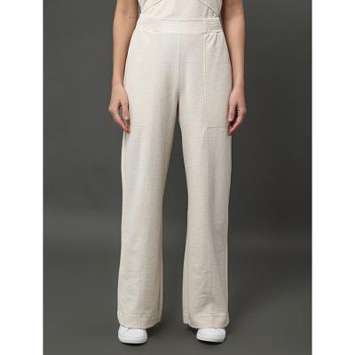 Calça Feminina Malha Linho Calvin Klein Jeans - Off White