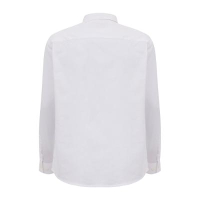 Camisa de Manga Longa Masculina Infantil Básica Estampa Assinatura Ckj Calvin Klein Jeans - Branco