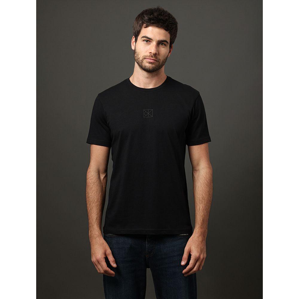 Camiseta Masculina Rubber Patch Calvin Klein - Preto - 1