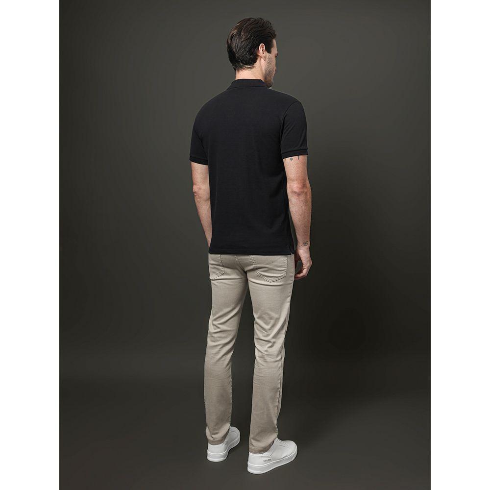 Polo Masculina Slim Meio Zíper Calvin Klein - Preto - 2