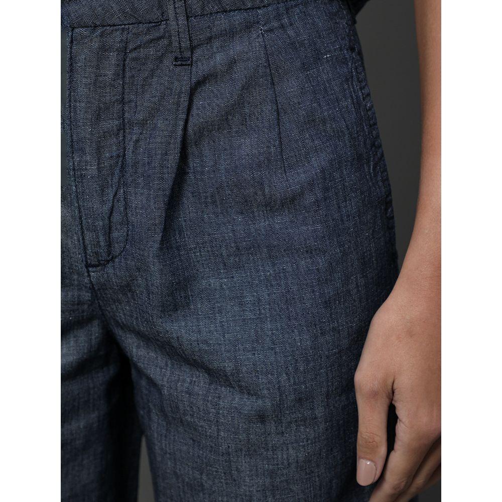 Calça Jeans Feminina Cânhamo Wide Leg Calvin Klein - Marinho - 4