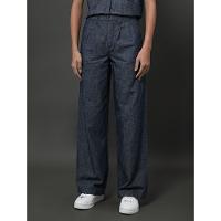 Calça Jeans Feminina Cânhamo Wide Leg Calvin Klein - Marinho - 1