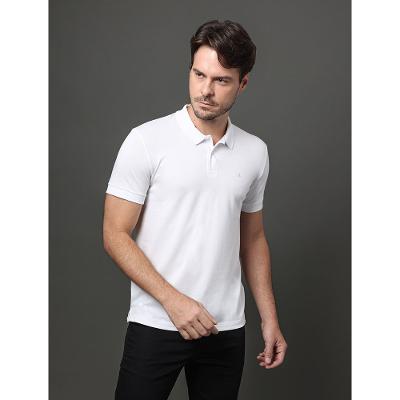 Polo Masculina Slim Meia Malha Pima Calvin Klein - Branco 2