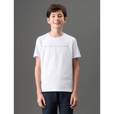 Camiseta Menino Manga Curta Logo Calvin Klein Jeans - Branco 2