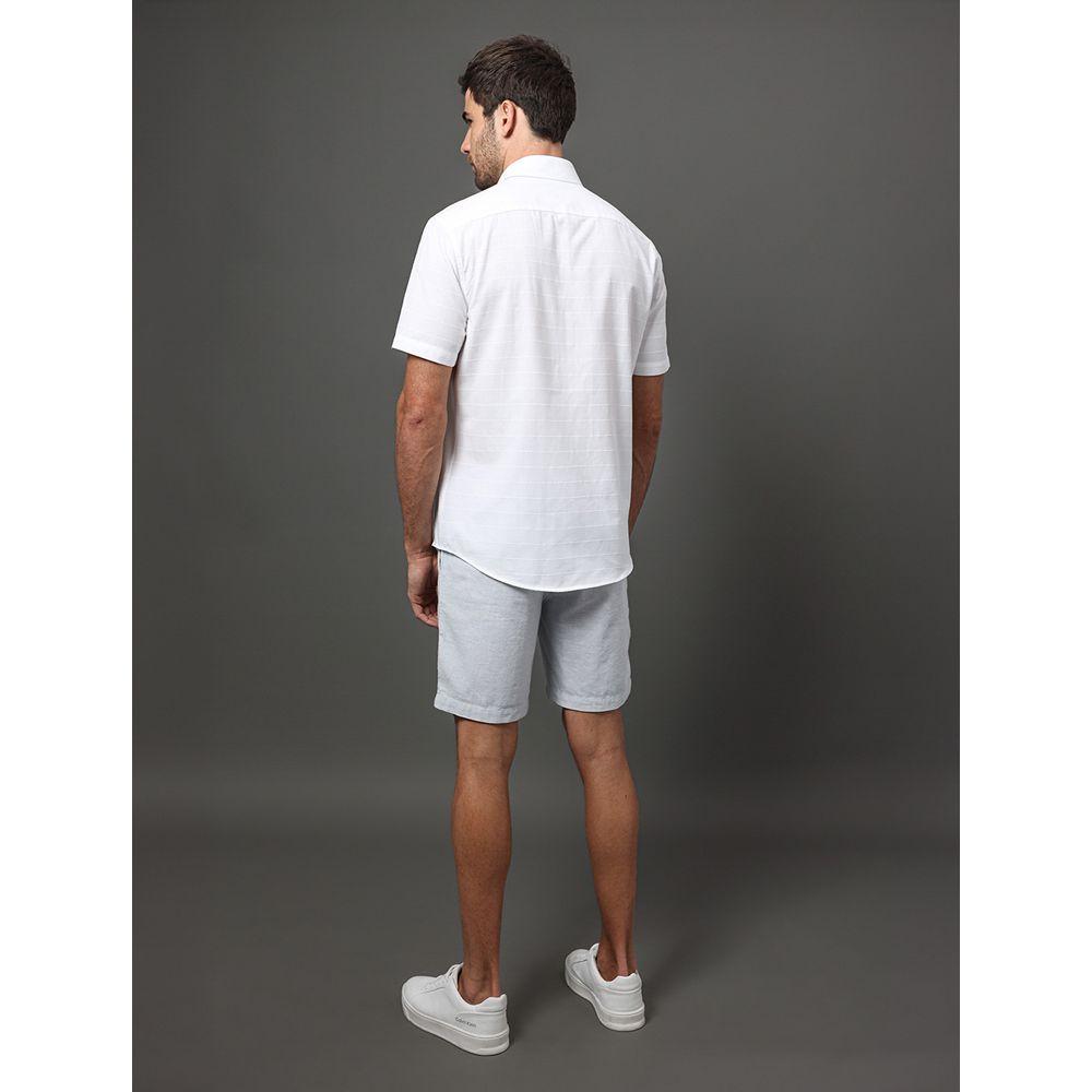 Camisa Masculina Listras Relevo Calvin Klein - Branco - 2