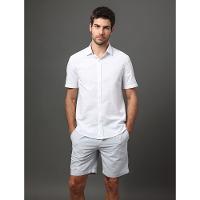 Camisa Masculina Listras Relevo Calvin Klein - Branco - 5