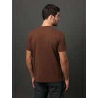 Camiseta Masculina Gola Dupla Calvin Klein Jeans - Marrom - 2