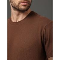 Camiseta Masculina Gola Dupla Calvin Klein Jeans - Marrom