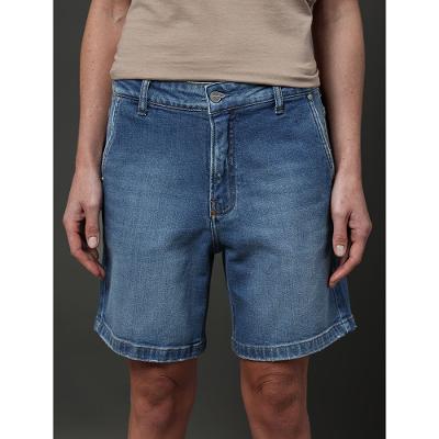 Bermuda Jeans Feminina Bolso Faca Calvin Klein - Azul Médio