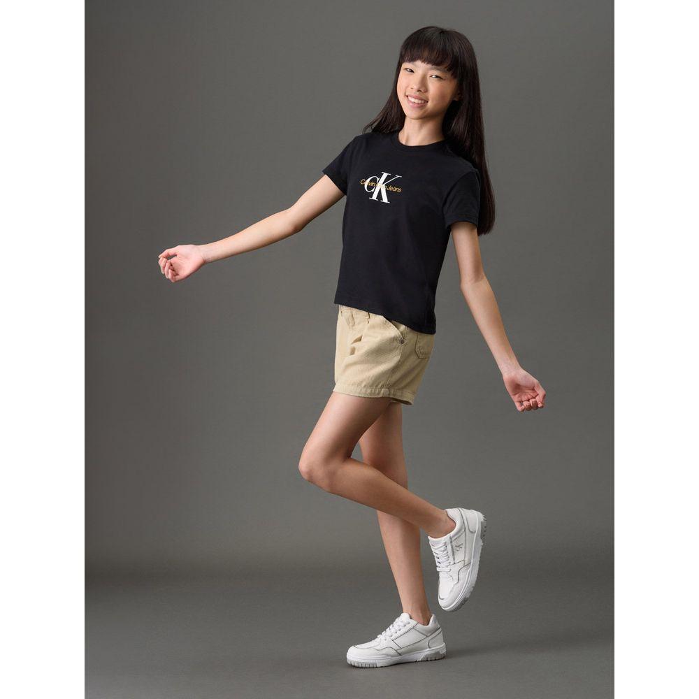 Camiseta Menina Reissue Calvin Klein Jeans - Preto - 3