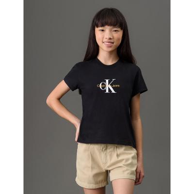 Camiseta Menina Reissue Calvin Klein Jeans - Preto