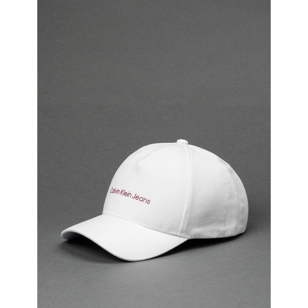 Boné Calvin Klein Jeans Aba Curva 5 Gomos Sarja Logo Pl - Branco - 1
