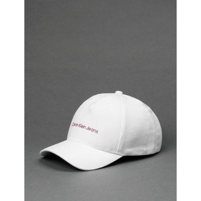 Boné Calvin Klein Jeans Aba Curva 5 Gomos Sarja Logo Pl - Branco