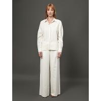 Camisa Feminina Listras Texturizadas Calvin Klein - Branco - 3