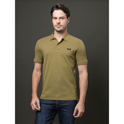 Polo Masculina Slim Piquet Calvin Klein - Oliva