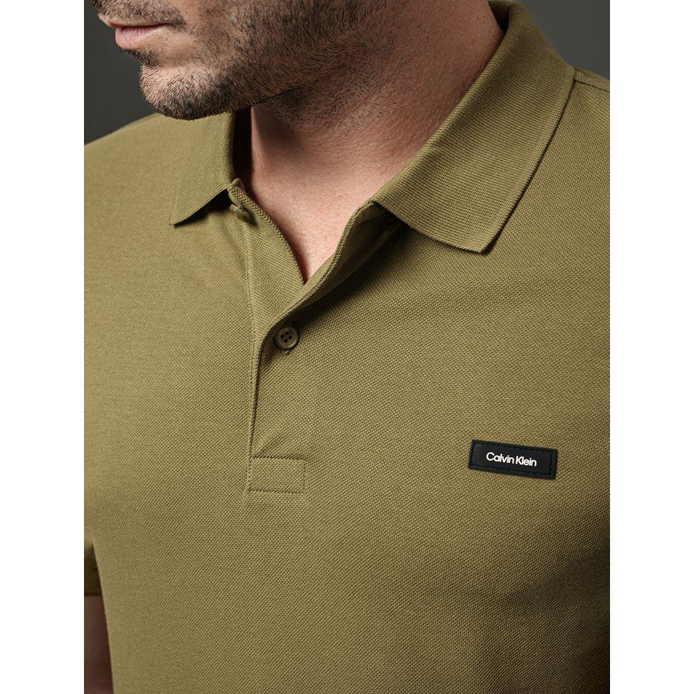 Polo Masculina Slim Piquet Calvin Klein - Oliva - 4