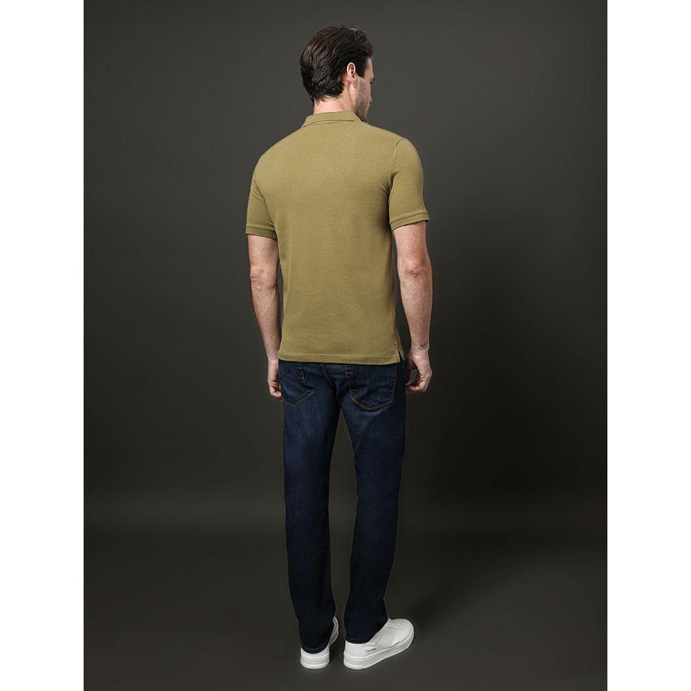 Polo Masculina Slim Piquet Calvin Klein - Oliva - 2