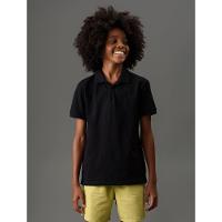 Polo Menino Logo Bordado Calvin Klein Jeans - Preto - 1