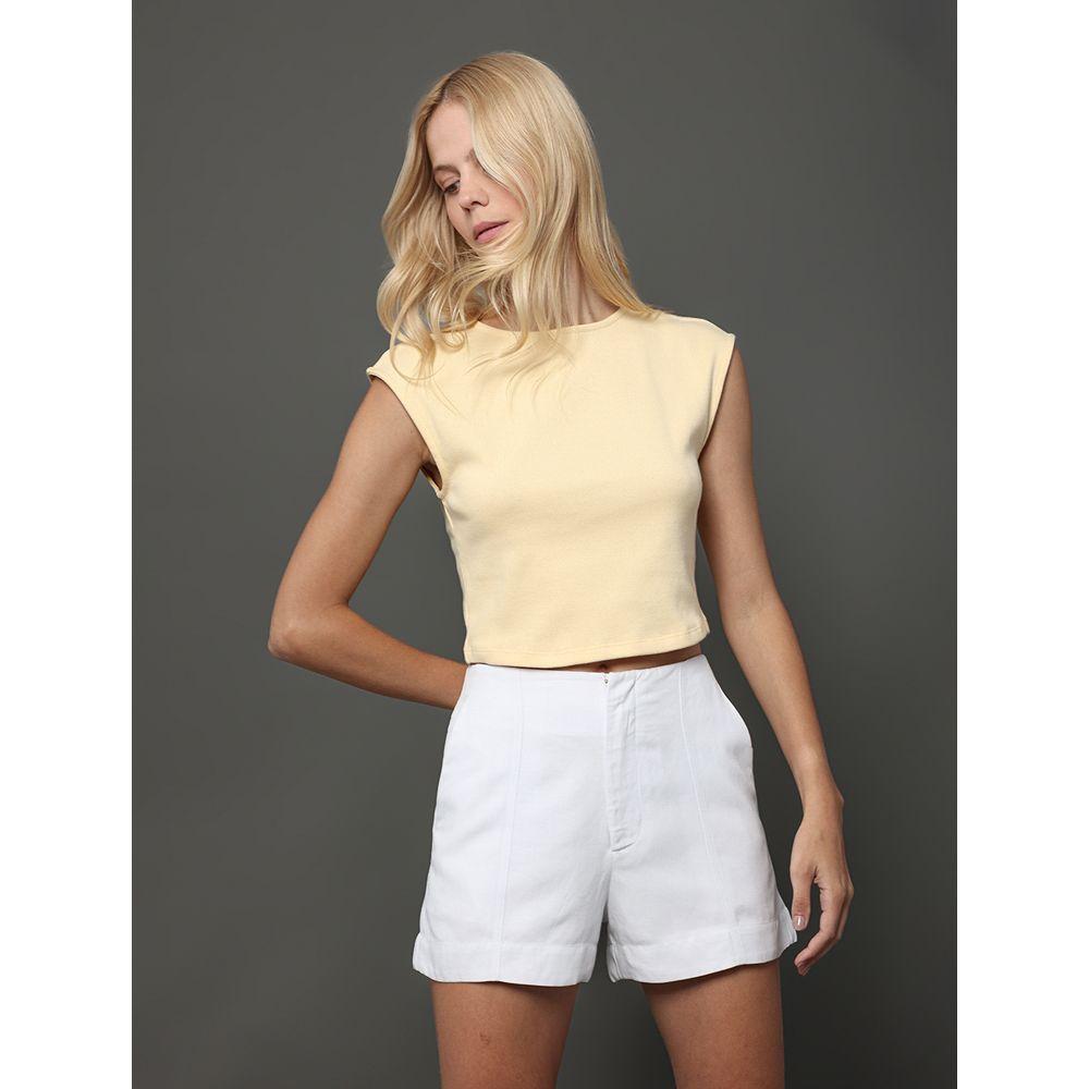 Blusa Feminina Ribana Tricot Calvin Klein Jeans - Amarelo Manteiga - 1