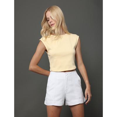 Blusa Feminina Ribana Tricot Calvin Klein Jeans - Amarelo Manteiga
