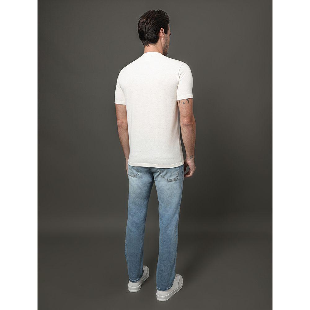 Camiseta Masculina Piquet Linho Calvin Klein - Off White - 2