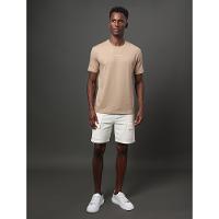 Camiseta Masculina Logo Centralizado Calvin Klein Jeans - Caqui Medio - 5