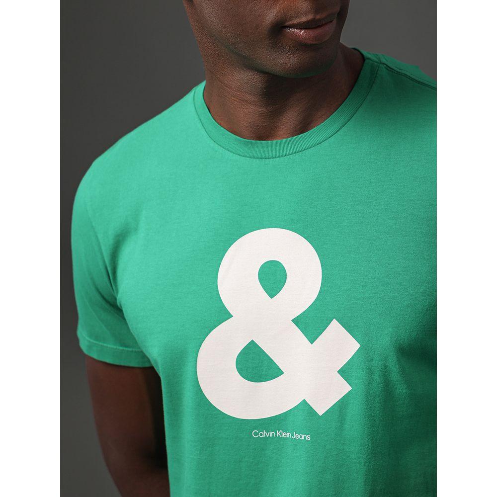 Camiseta Masculina Calvin Klein Jeans - Verde Médio - 4