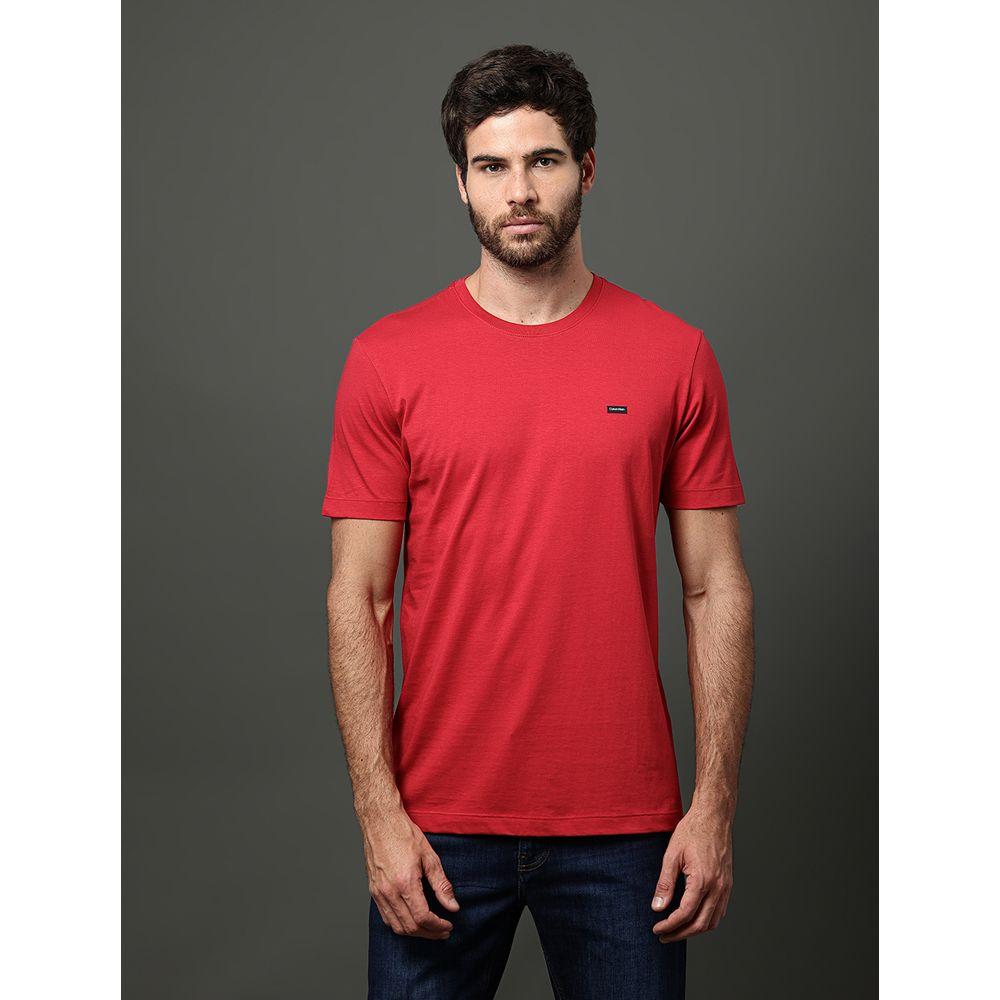 Camiseta Masculina Algodão Egípcio Calvin Klein - Vermelho - 1