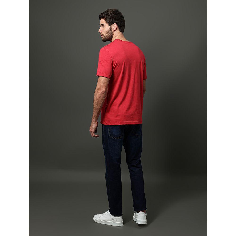 Camiseta Masculina Algodão Egípcio Calvin Klein - Vermelho - 2