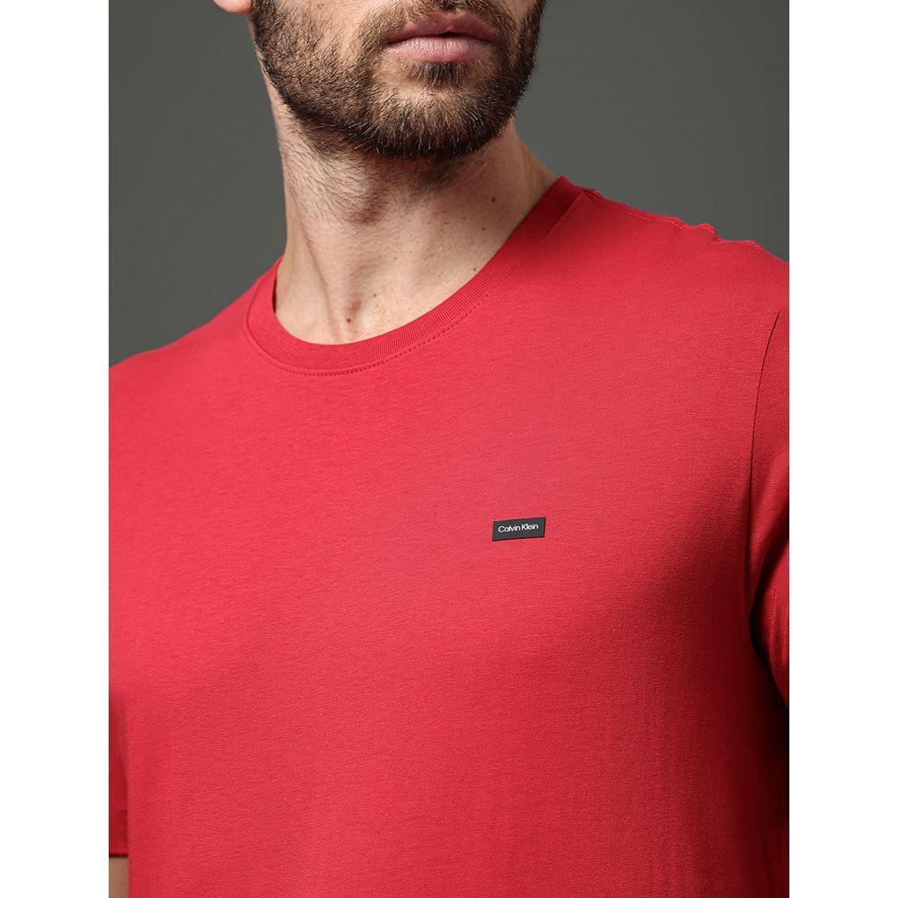 Camiseta Masculina Algodão Egípcio Calvin Klein - Vermelho - 4