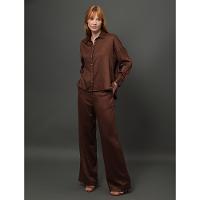 Camisa Feminina Acetinada Calvin Klein - Marrom - 3