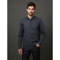 Camisa Masculina Linen Stripes Calvin Klein Jeans - Marinho - 1