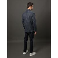 Camisa Masculina Linen Stripes Calvin Klein Jeans - Marinho - 2